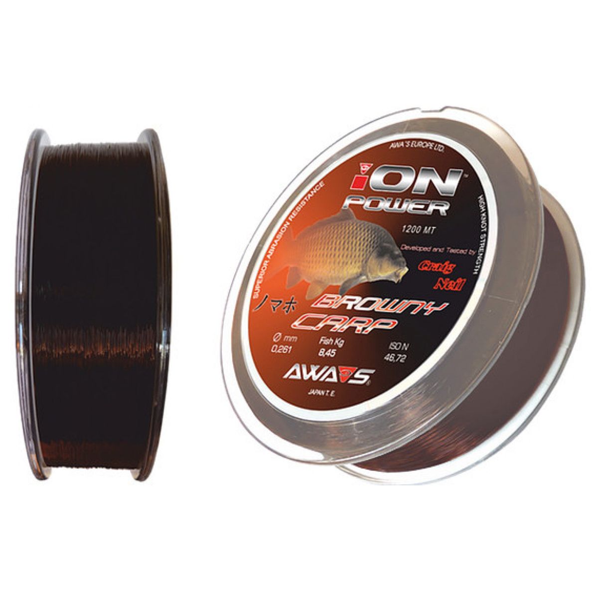Awa Shima Ion Power Browny Carp 0,37mm 24,30kg 1200m - Imagen 3