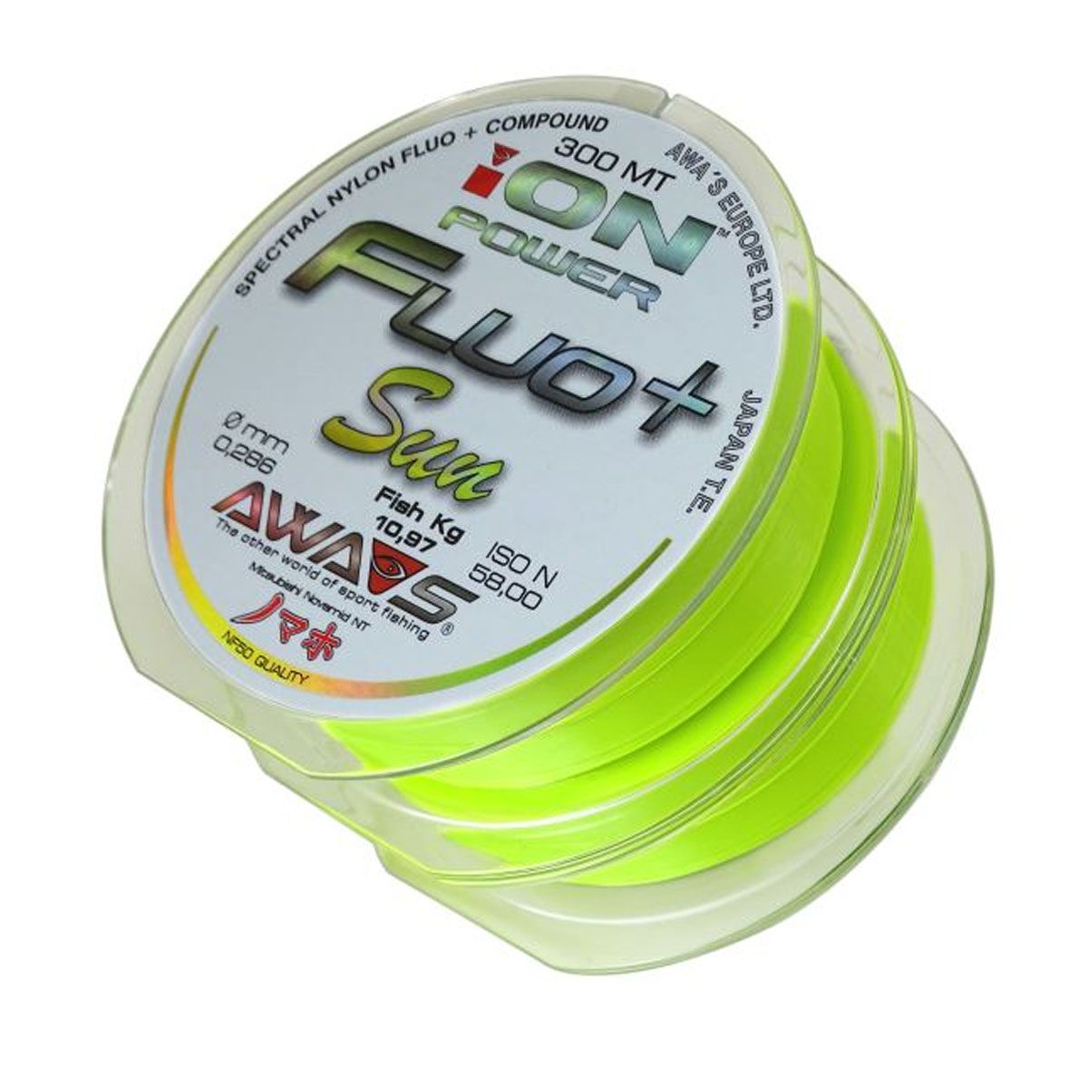 Awa Shima Ion Power Fluo + Sun 0.33mm 16.20kg 300m-2x300m - Imagen 3