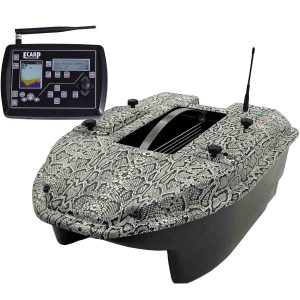Barco Cebador Carpio C3 con Sonda a Color Gps y Bolsa Transporte Camo Serpiente Blanco-Bajo Pedido