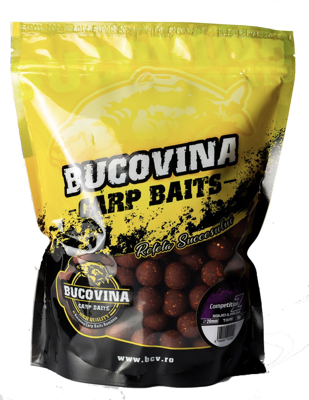 Bucovina Baits Boilies Competition Z squid & ciruela 20mm 1kg - Imagen 3