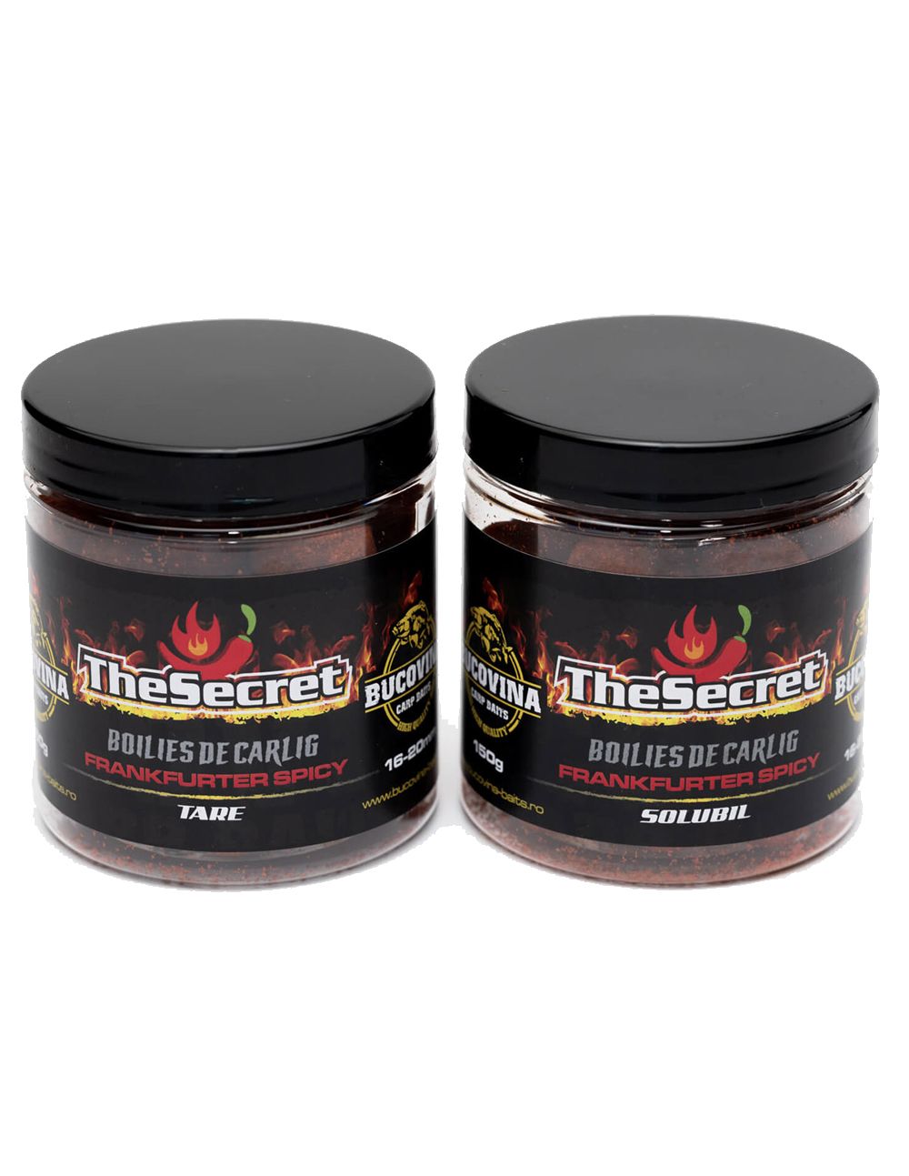Bucovina Baits Boilies Soluble The Secret Frankfurter Spicy 16-20mm 150gr - Imagen 5