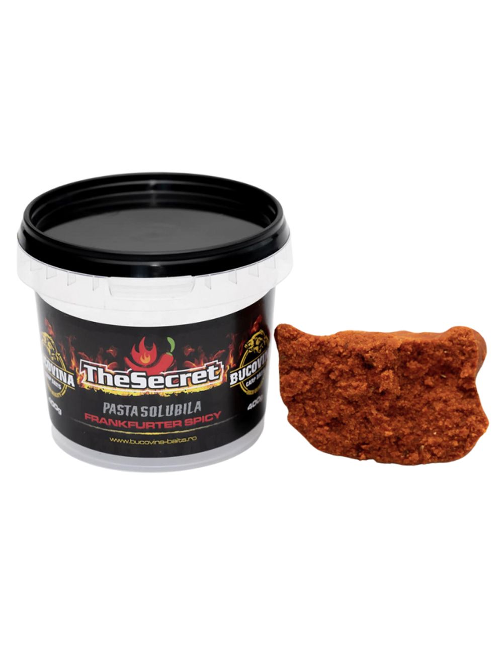 Bucovina Baits Pasta Soluble The Secret Frankfurter Spicy 400gr - Imagen 2