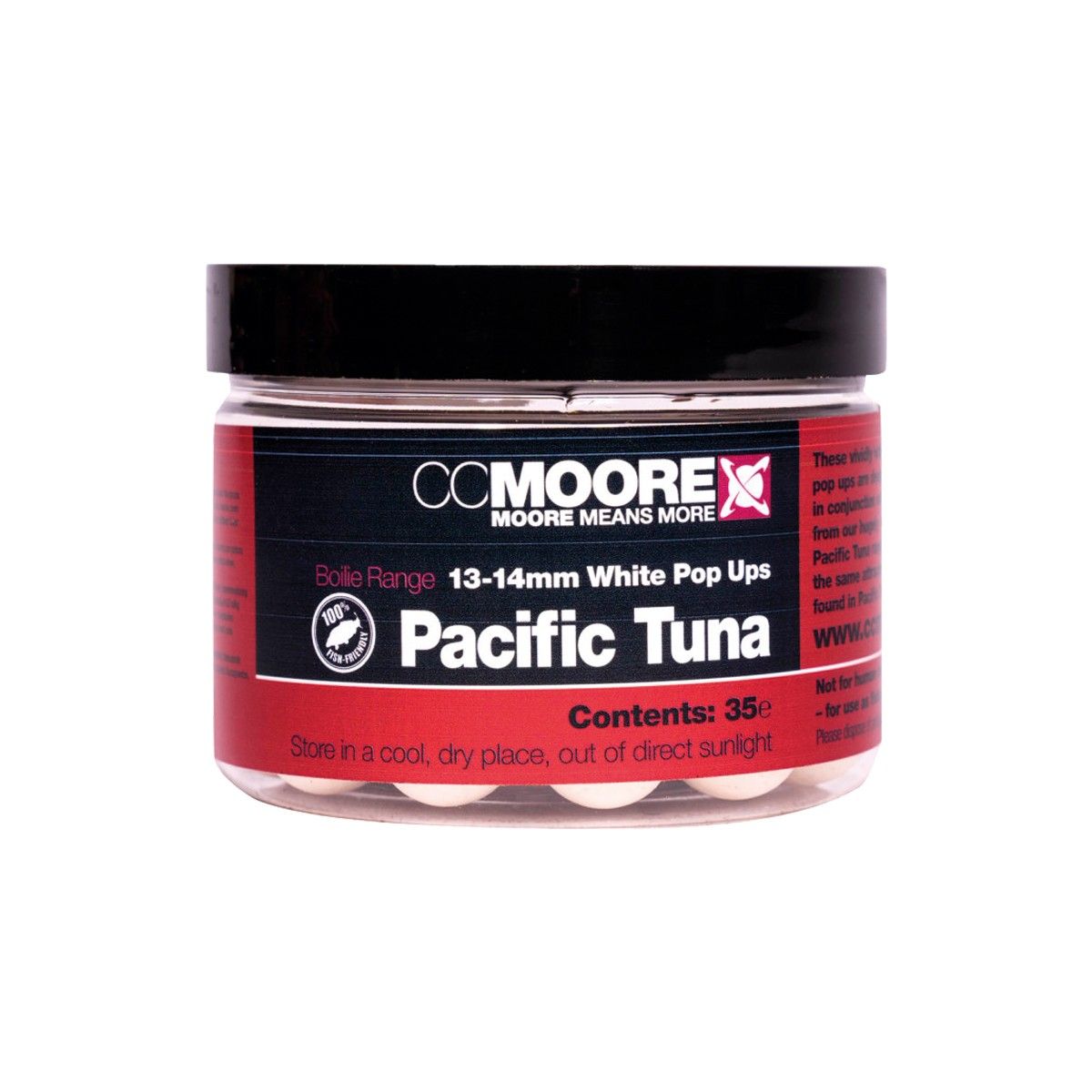 CC Moore Pacific Tuna White Pop Ups 13-14mm - Imagen 3