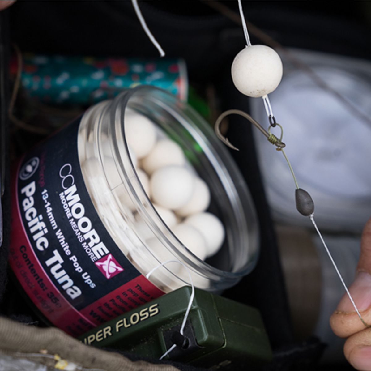 CC Moore Pacific Tuna White Pop Ups 13-14mm - Imagen 5