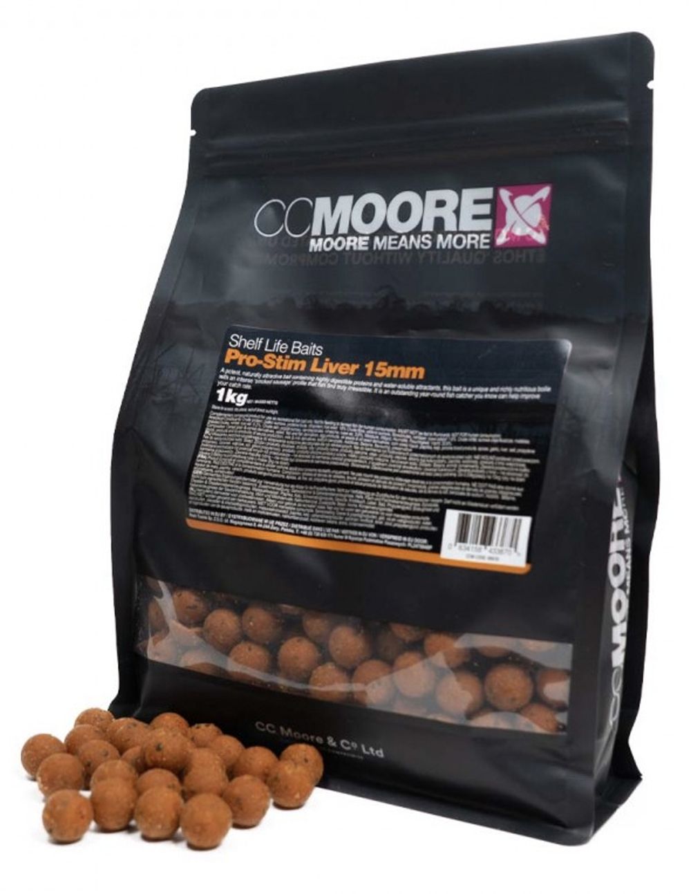 CC Moore Pro-Stim Liver Boilies 15mm 1kg