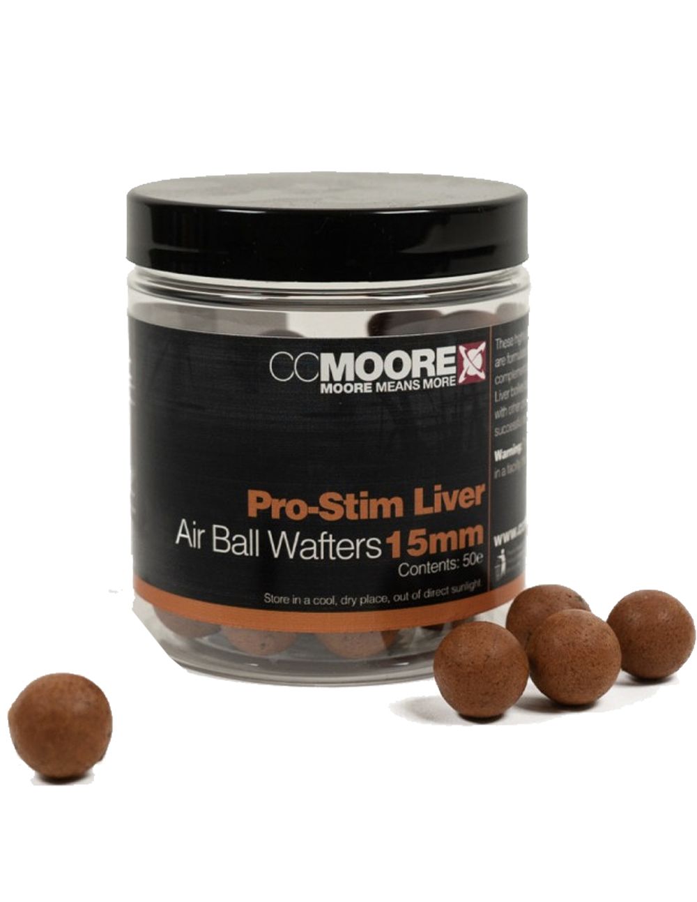 CC Moore Pro-Stim Liver Air Ball Wafters 15mm - Imagen 3