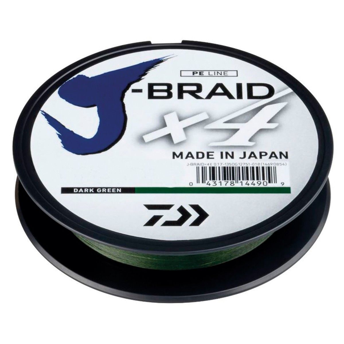 Daiwa J-Braid X4 Dark Green 0,33mm 22,4kg (1350m) - Imagen 2