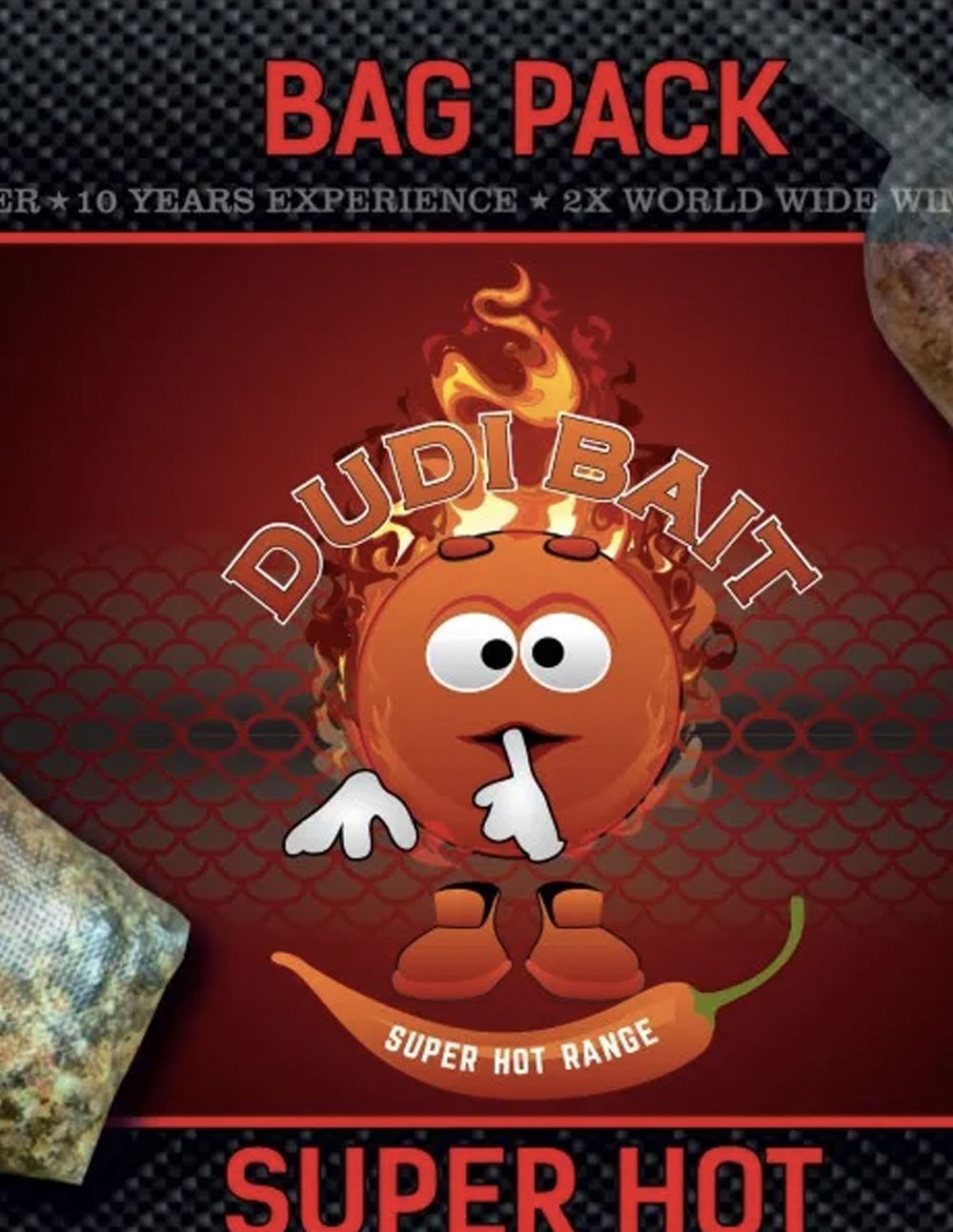 Dudi Baits Bag Pack PVA Mix Mister Red Super Hot 2.5kg - Imagen 3