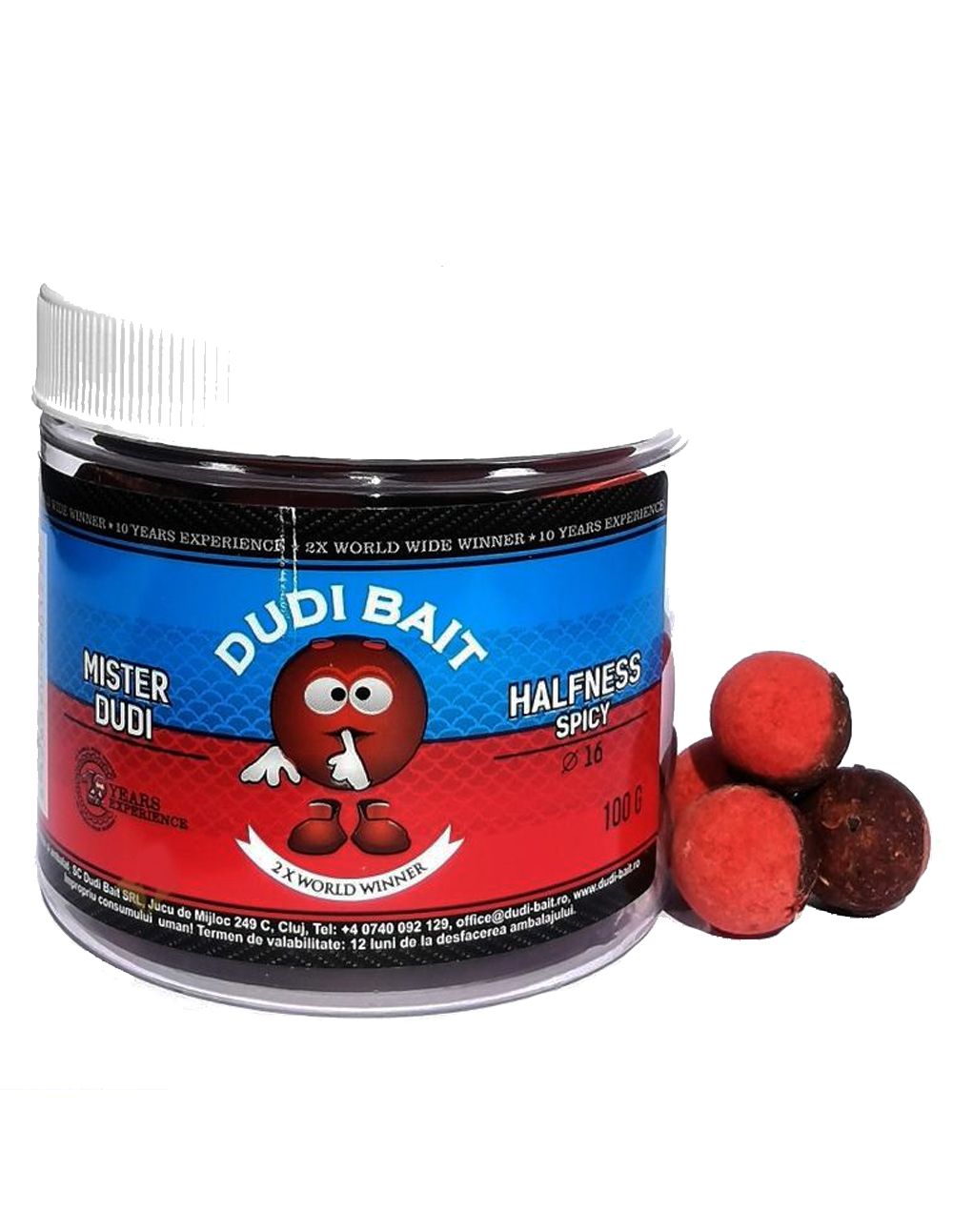 Dudi Baits Mister Dudi Spicy Halfness 16mm - Imagen 2