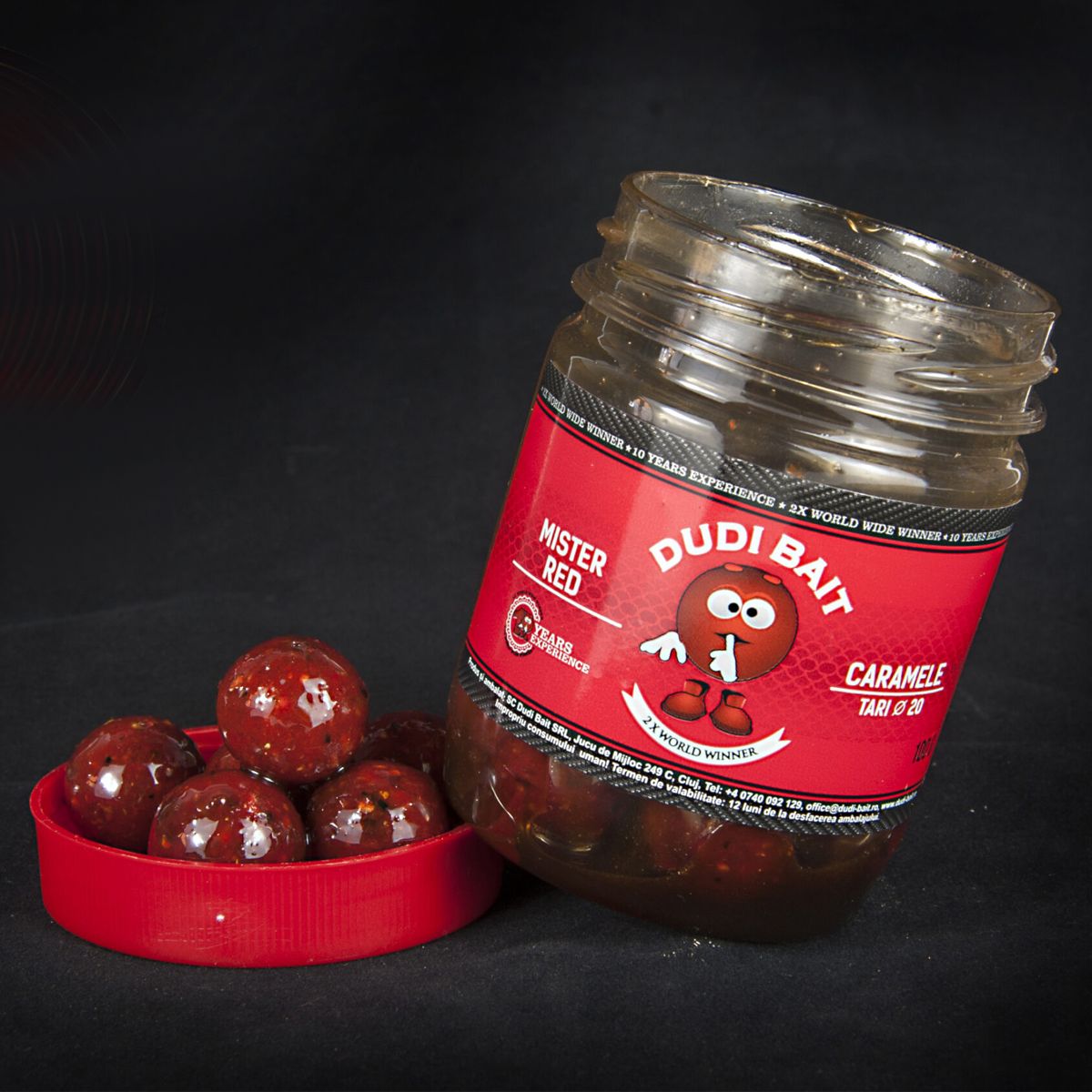 Dudi Baits Mister Red Caramele Range Boilies 20mm 100gr