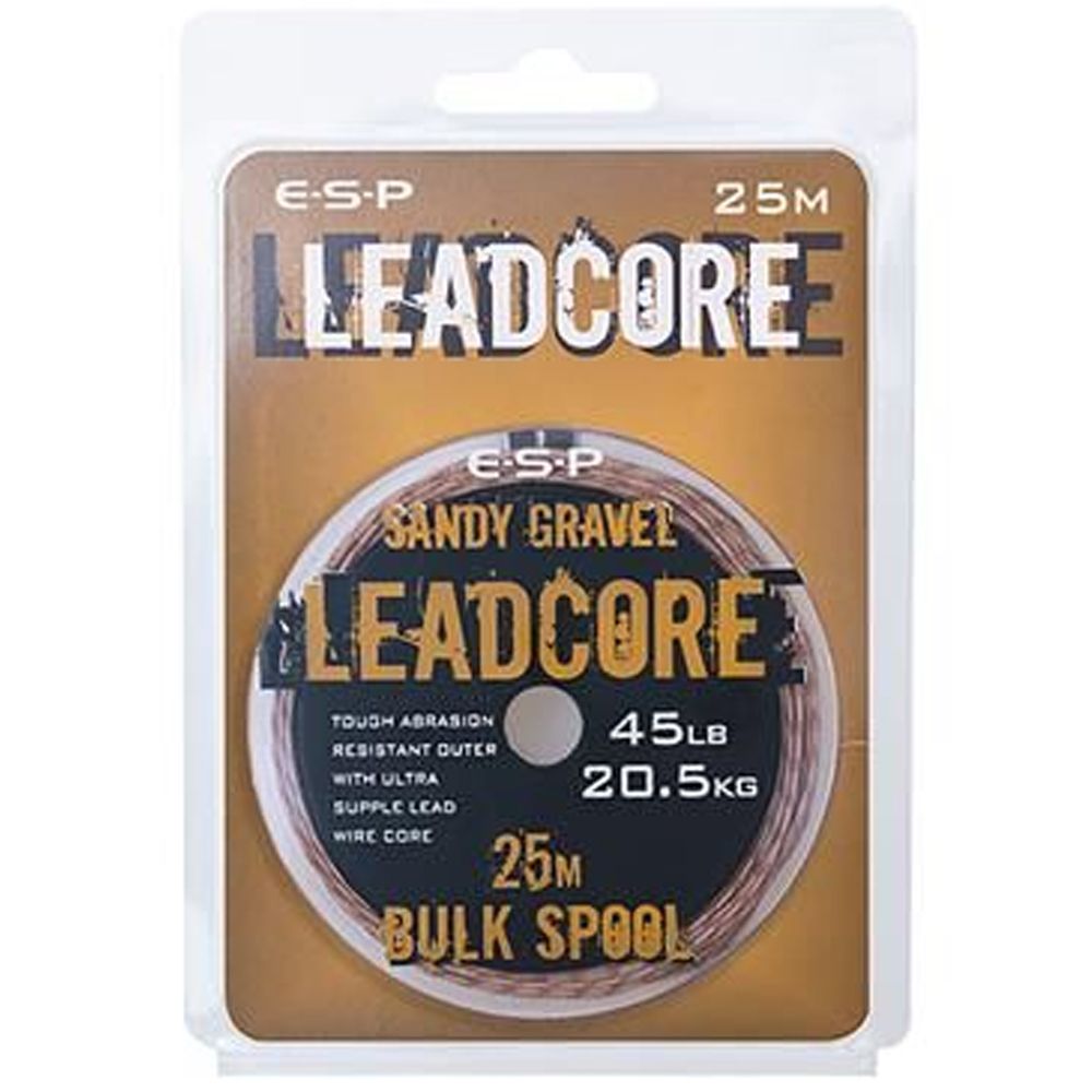 ESP Leadcore Bulk Spool Camo Brown 45lb 20.5kg 25m - Imagen 2