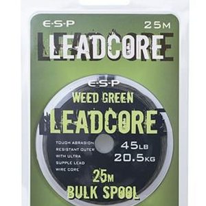 ESP Leadcore Bulk Spool Weedy Green 45lb/20,5kg /25m