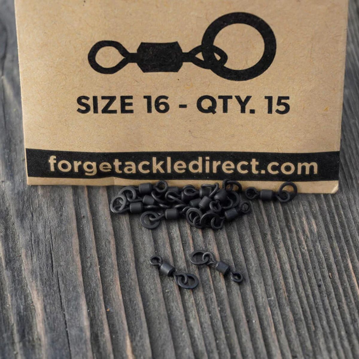 Forge Tackle Hookbait Ring Swivel Size 16-15 unidades - Imagen 3