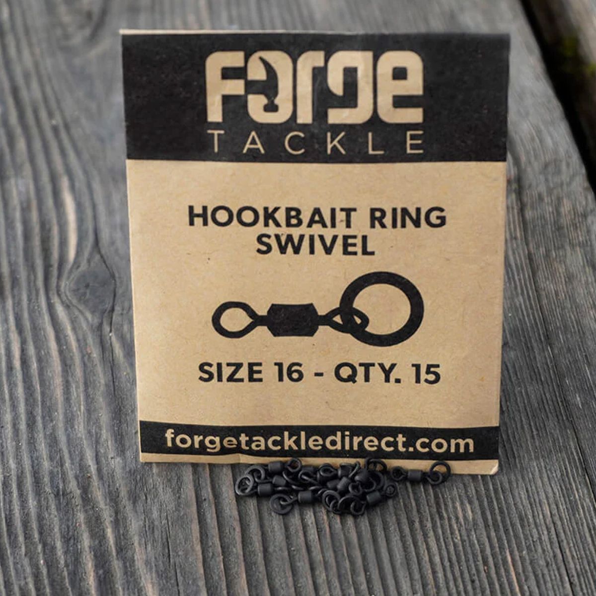 Forge Tackle Hookbait Ring Swivel Size 16-15 unidades - Imagen 2
