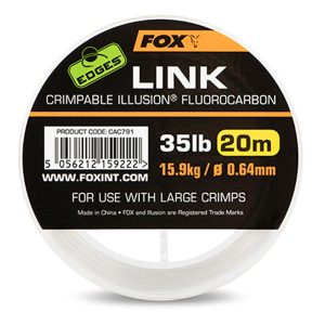 Fox Edges Link Crimpable Illusion Fluorocarbon 35lb 0.64mm 20m