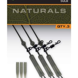 Fox Edges Naturals Leadcore Leaders Heli Rig 50lb 22.7kg x3