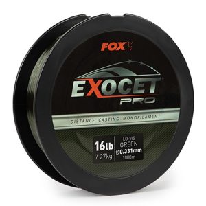 Fox Exocet Pro Monofilament Lo-Vis Green 0.331mm 16lb/ 7.27kg (1000m)