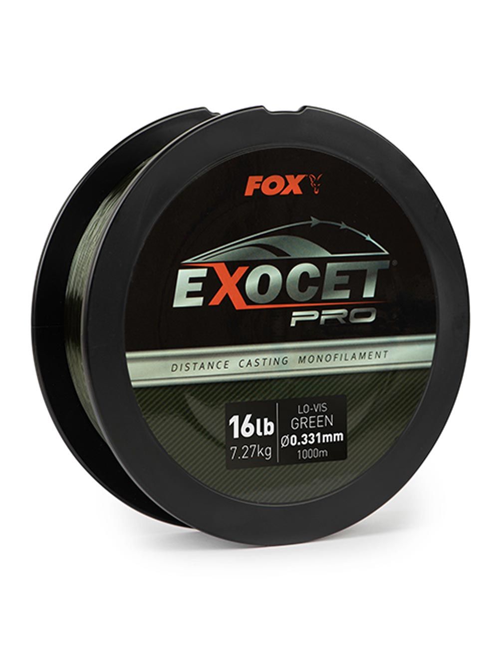 Fox Exocet Pro Monofilament Lo-Vis Green 0.331mm 16lb/ 7.27kg (1000m) - Imagen 2