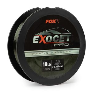Fox Exocet Pro Monofilament Lo-Vis Green 0.350mm 18lb/ 8.18kg (1000m)