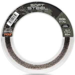 Fox Soft Steel Fleck Camo Leader 60lb 27.3kg 0.70mm x 80m