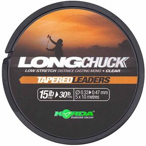 Korda Long Chuck Clear Tapered Leaders 15-30lb / 0.33-0.47mm