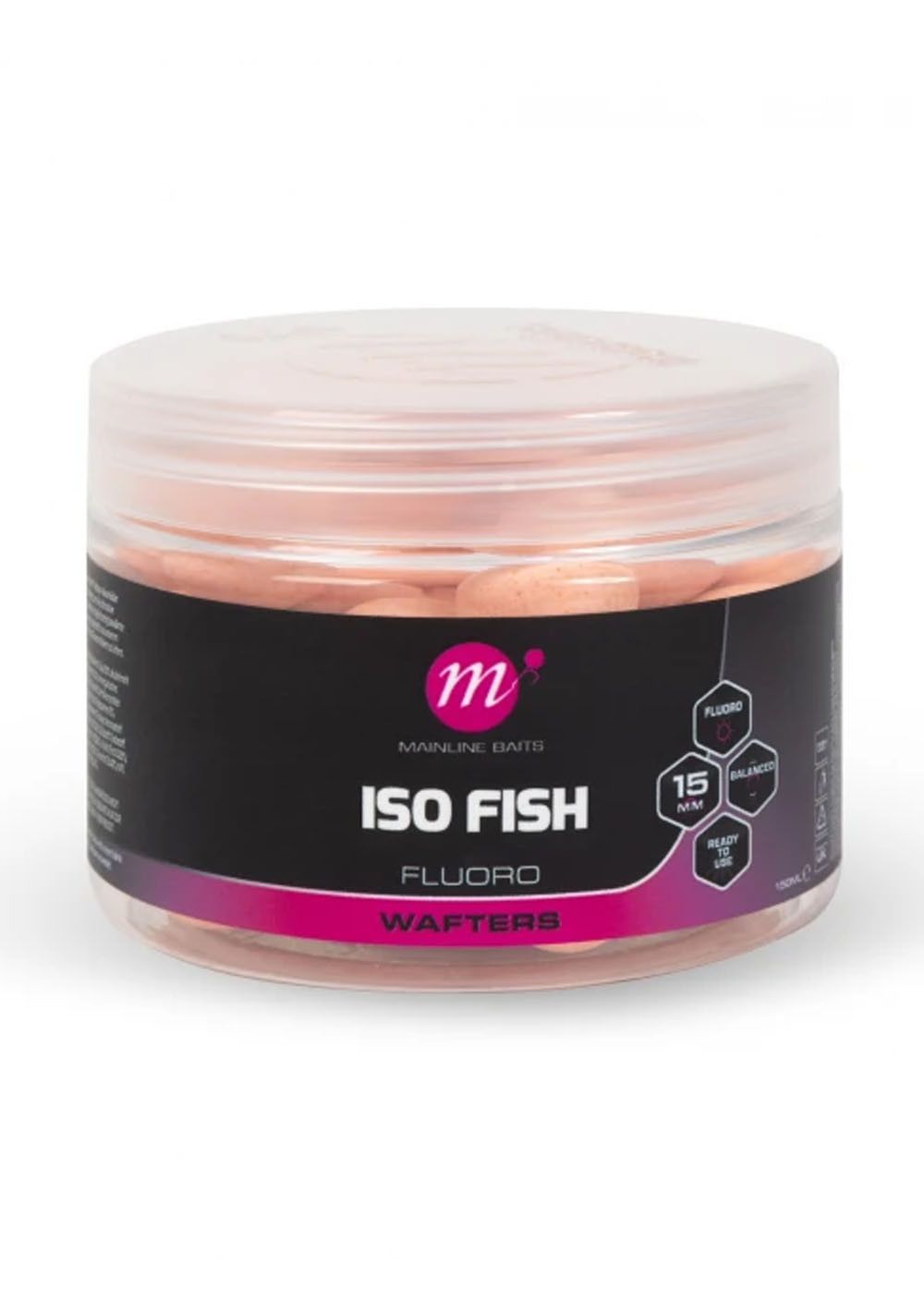 Mainline ISO Fish Fluoro Wafters Pink 15mm - Imagen 2
