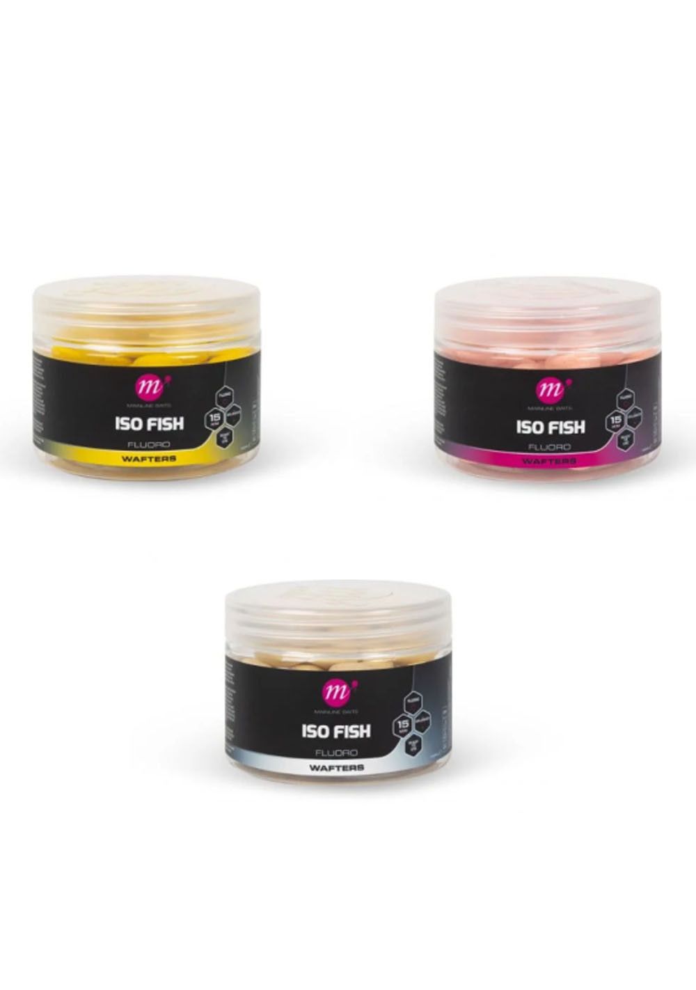 Mainline ISO Fish Fluoro Wafters Pink 15mm - Imagen 3