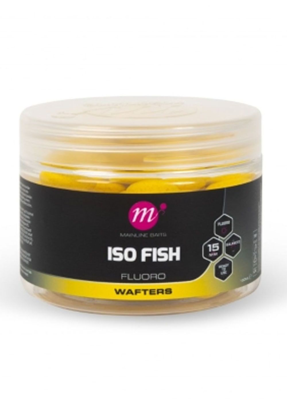Mainline ISO Fish Fluoro Wafters Yellow 15mm