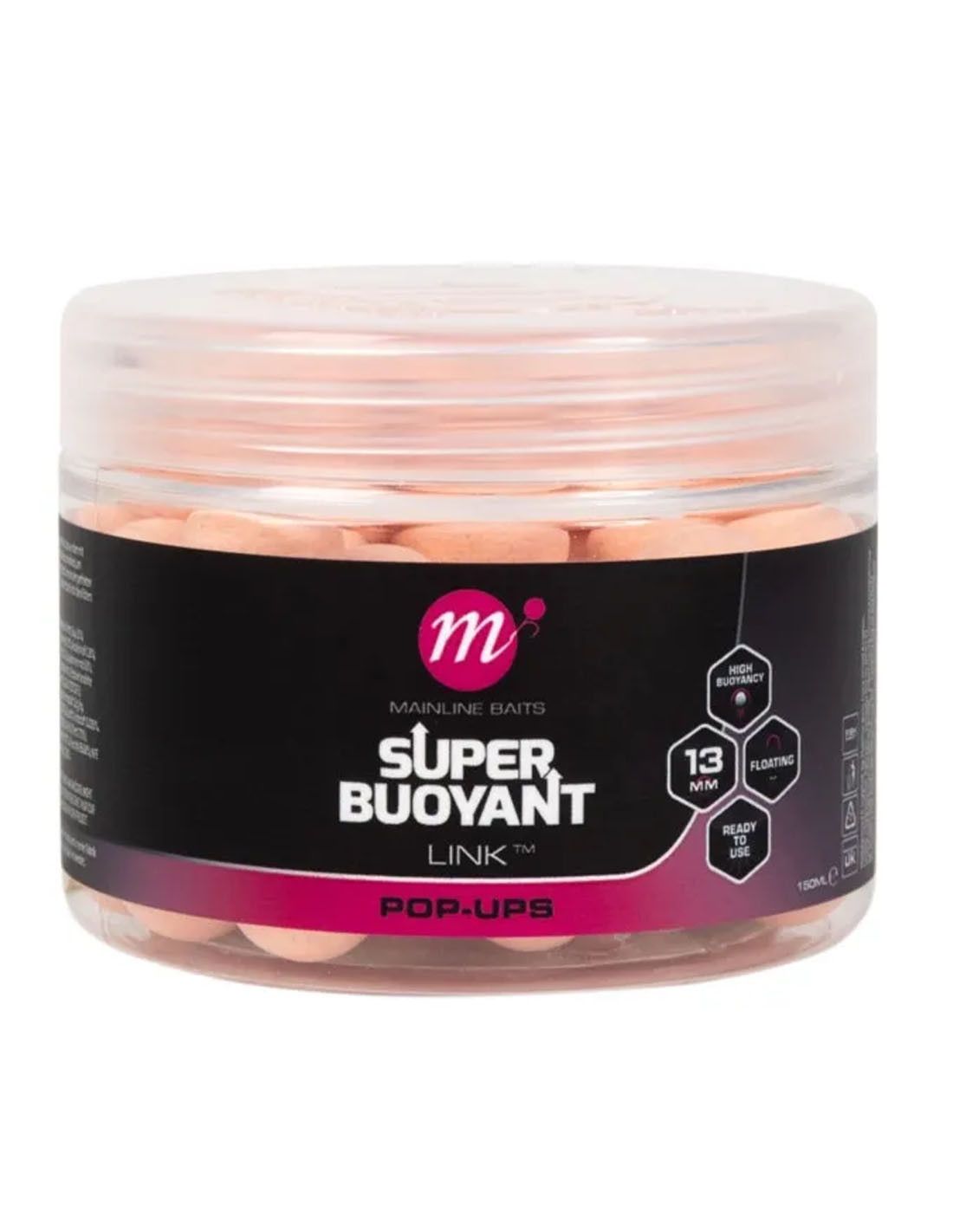 Mainline Link Super Buoyant Pop Ups Pink 13mm - Imagen 2