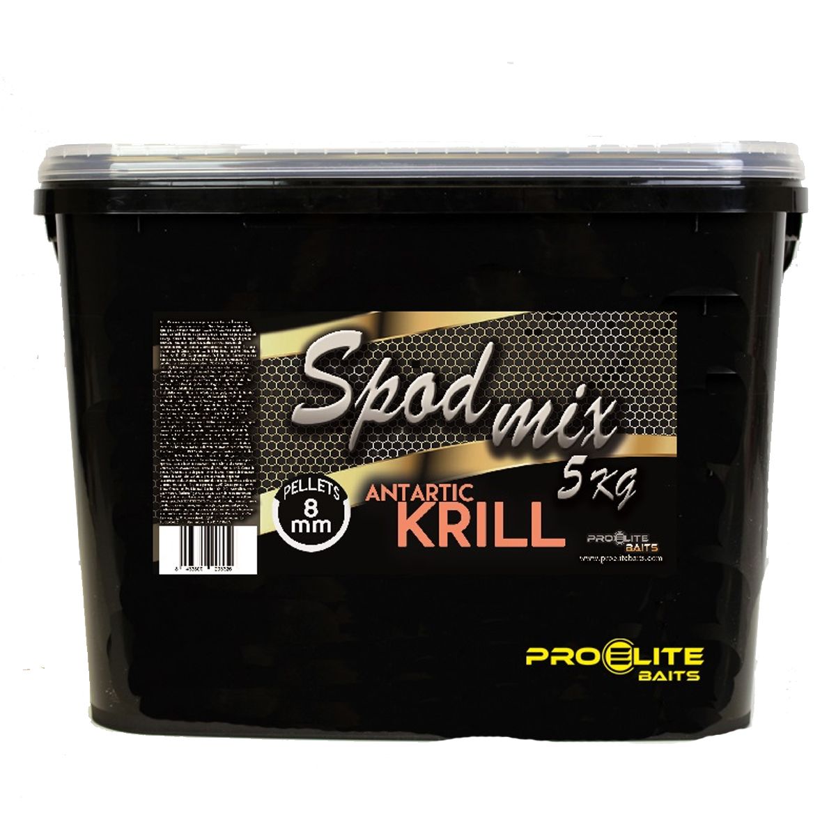 Pro Elite Baits Antartic Krill Gold Spod Mix Pellets 8mm 5kg - Imagen 2