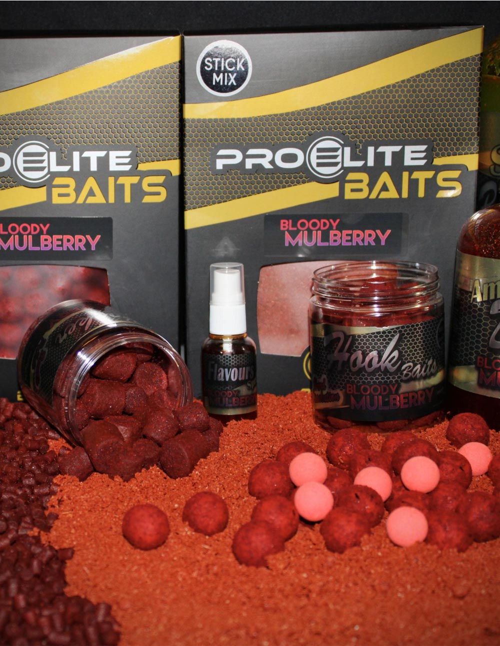 Pro Elite Baits Bloody Mulberry Gold Boilies 20mm 1kg - Imagen 4