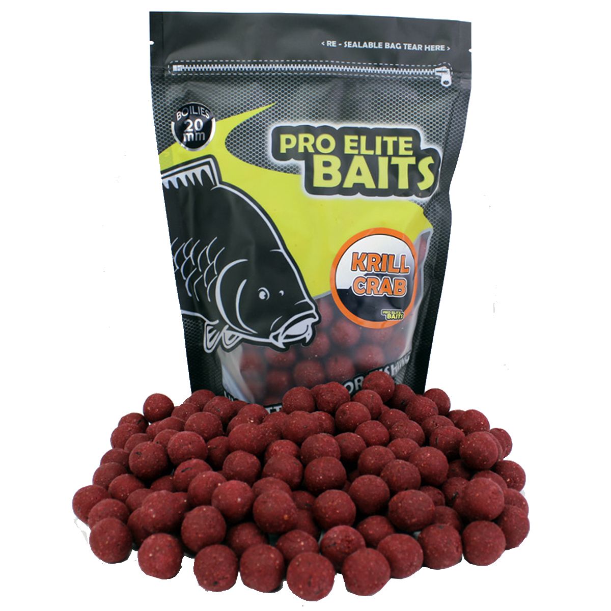 Pro Elite Baits Boilies Classic Krill & Crab 20mm 800gr - Imagen 2