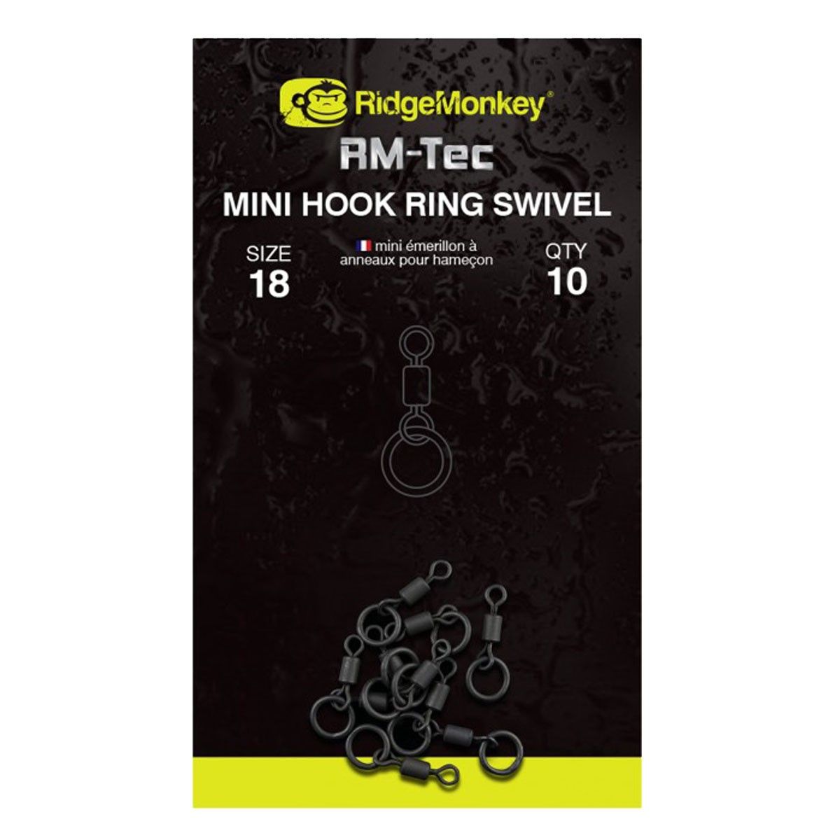RidgeMonkey RM-Tec Mini Hook Ring Swivel ( Size 18 ) - Imagen 4
