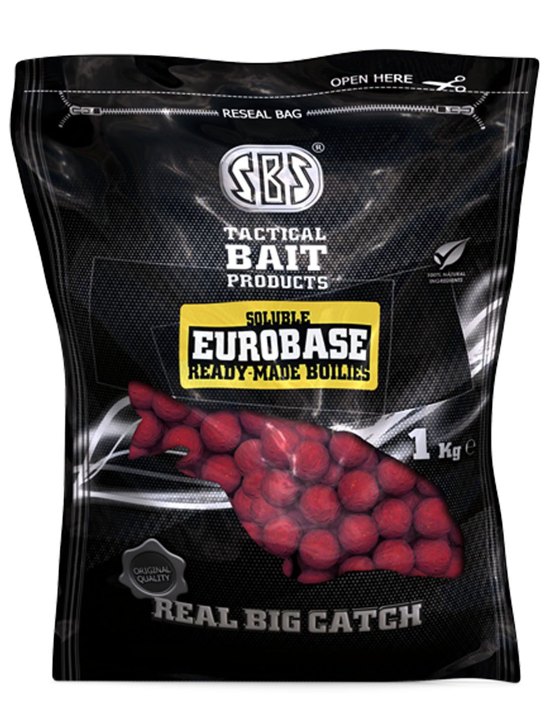 SBS Soluble EuroBase Ready Made Sweetcorn Boilies 20mm 1kg