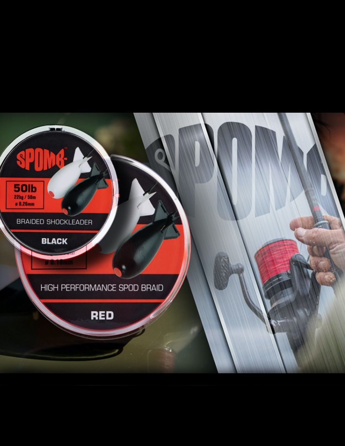 Spomb Braid 300m 9kg/20lb Red 0.18mm - Imagen 3