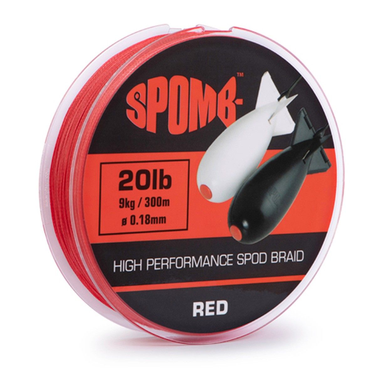 Spomb Braid 300m 9kg/20lb Red 0.18mm - Imagen 2