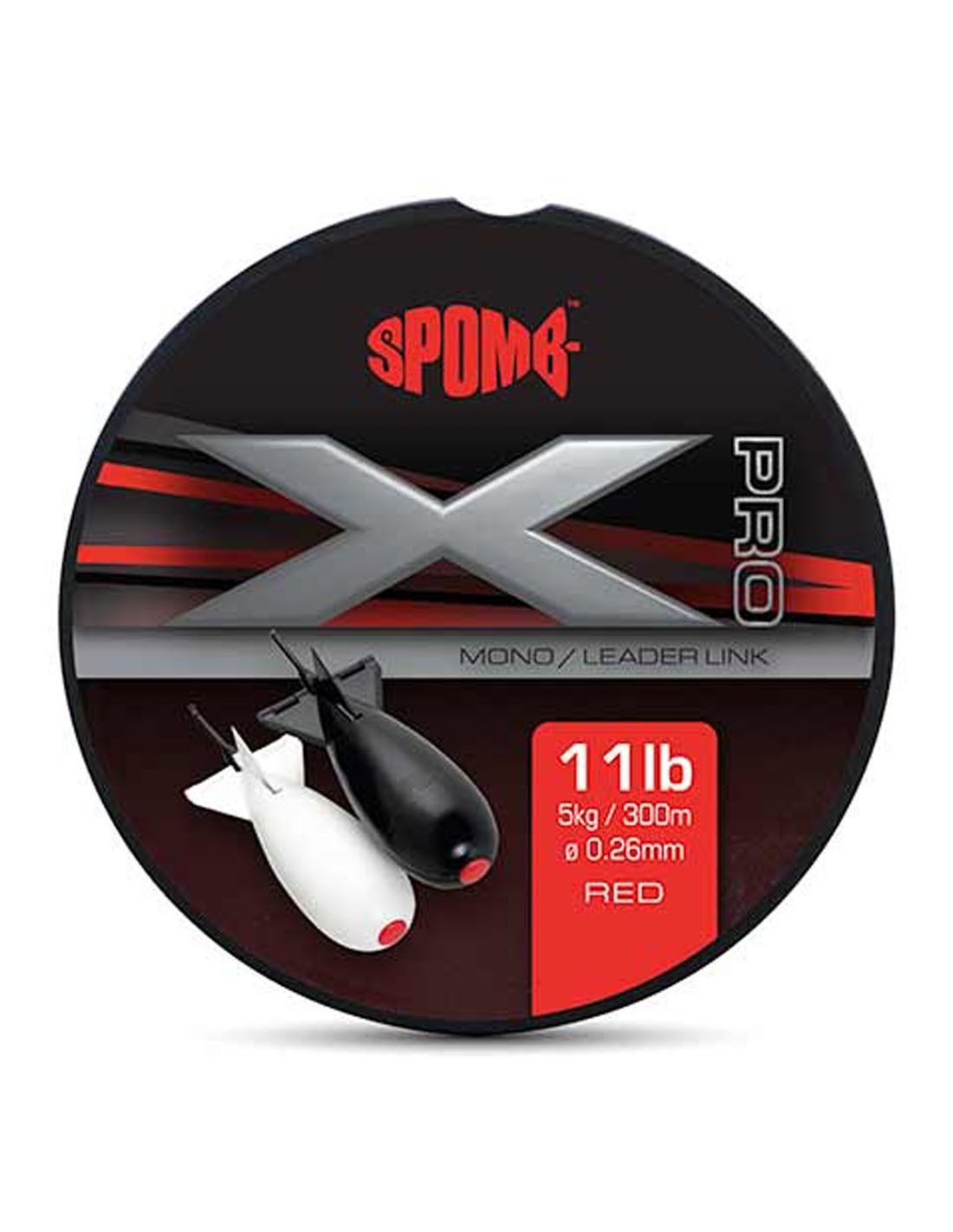 Spomb X Pro Mono Red 0.26mm 11lb x 300m