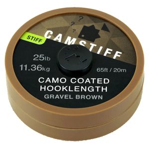 Thinking Anglers Camstiff Hooklength Camo Gravel Brown 25lb