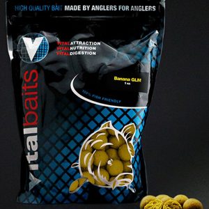 Vitalbaits Boilies Banana GLM 18mm 1kg