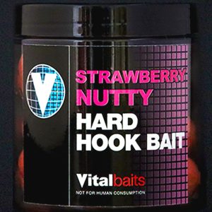 Vitalbaits Hard Hook Bait Strawbeey Nutty 18mm 100gr