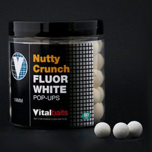 Vitalbaits Nutty Crunch Pop Up Fluor White 14mm