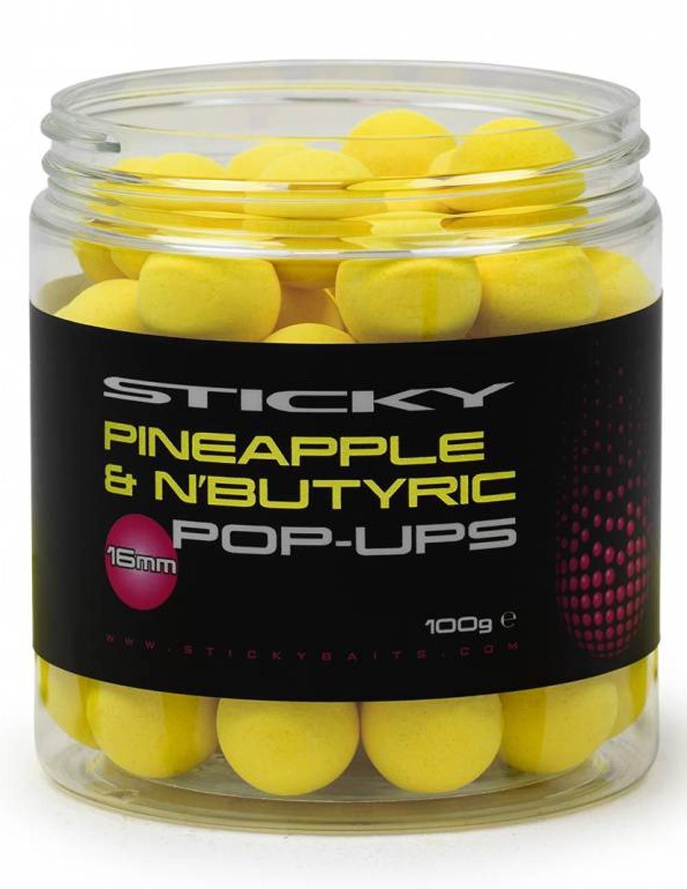 Sticky Baits Pineapple & N’Butyric Pop Up 16mm 100gr - Imagen 3