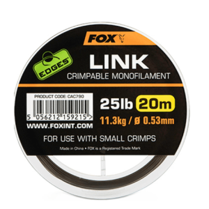 Fox Edges Link Crimpable Illusion Fluorocarbon 25lb 0.53mm 20m