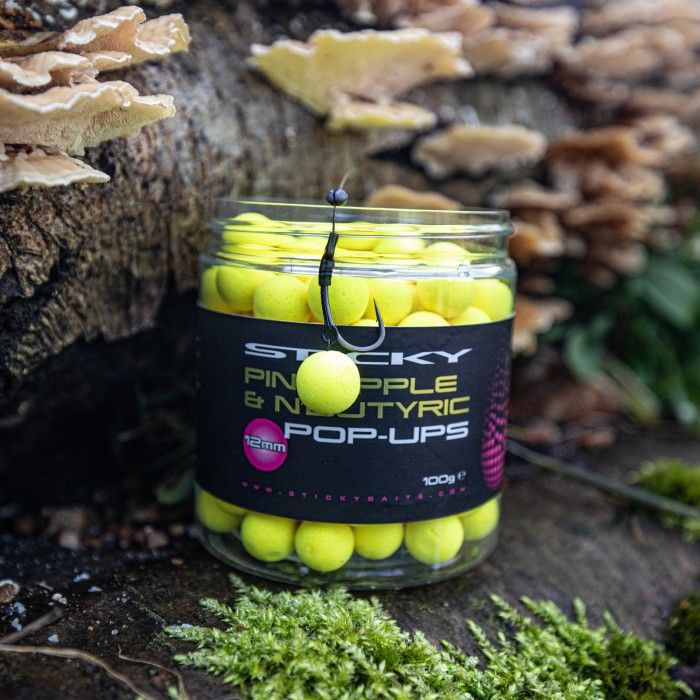 Sticky Baits Pineapple & N’Butyric Pop Up 16mm 100gr - Imagen 2