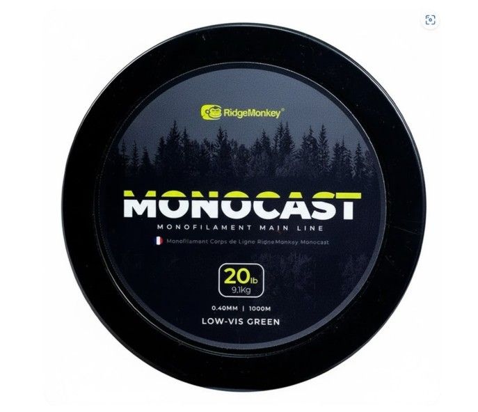 RidgeMonkey MonoCast Mono Green 20lb 9.1Kg 0.40mm 1000mtr - Imagen 2